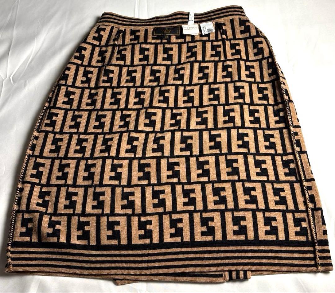 FENDI フェンディ ズッカ柄 （FFロゴパターン）ニットスカート