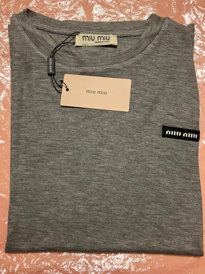 新品未使用♡1点のみ　シアーロンT グレー M