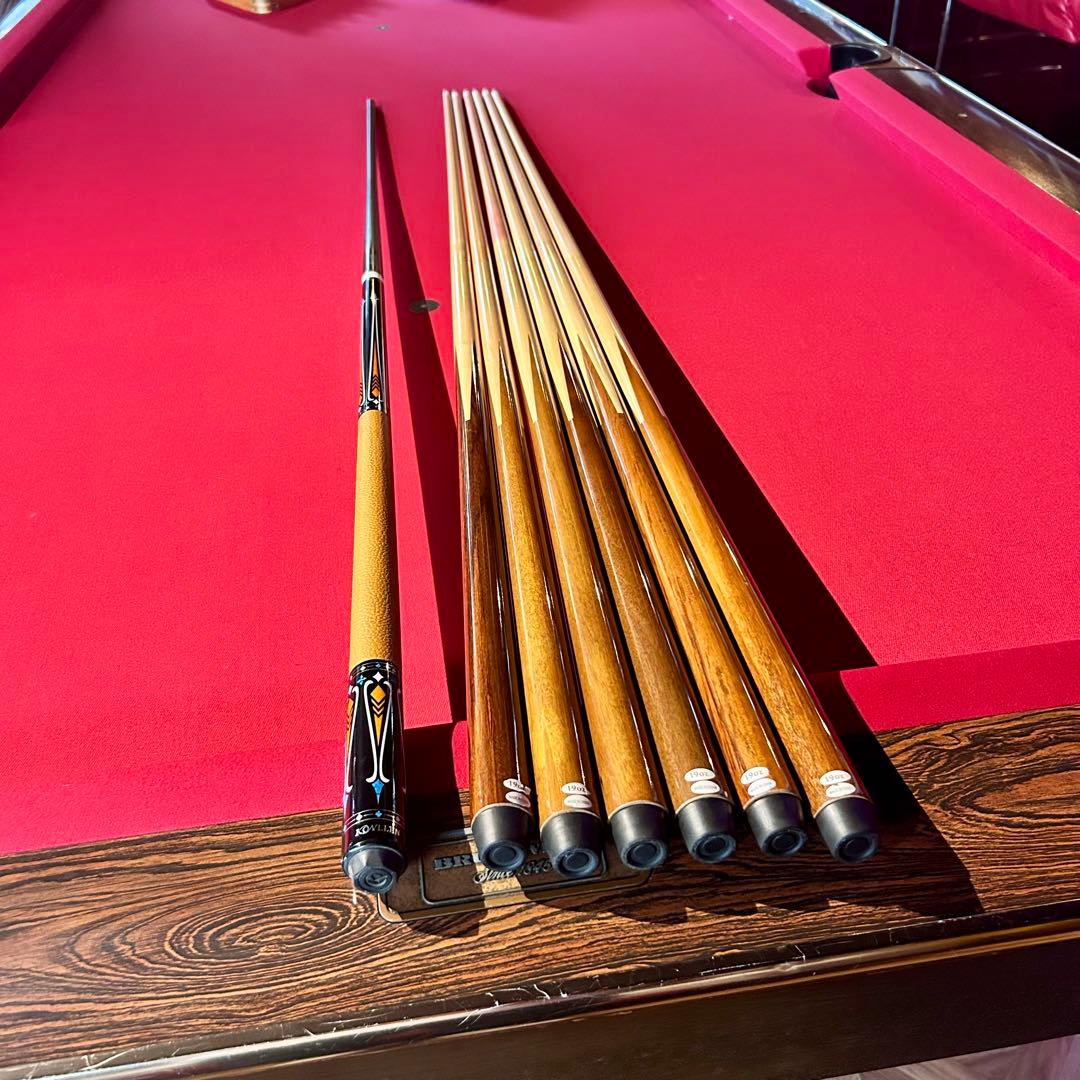 ビリヤード台+キュー+キュー台+ボール2セット+メカニカルブリッジ