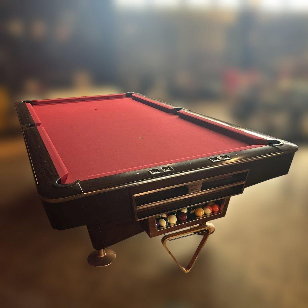 ビリヤード台+キュー+キュー台+ボール2セット+メカニカルブリッジ
