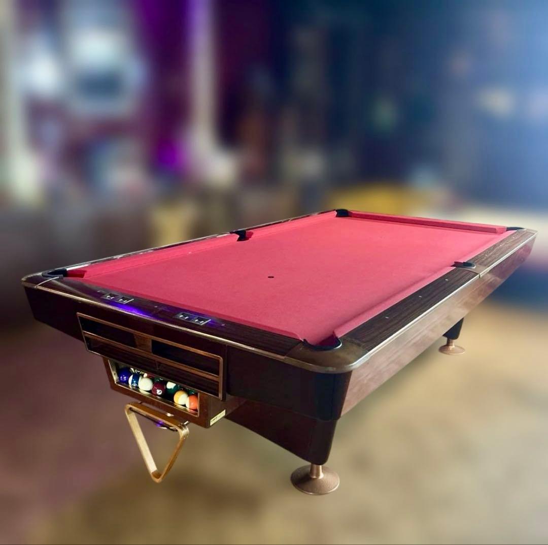 ビリヤード台+キュー+キュー台+ボール2セット+メカニカルブリッジ