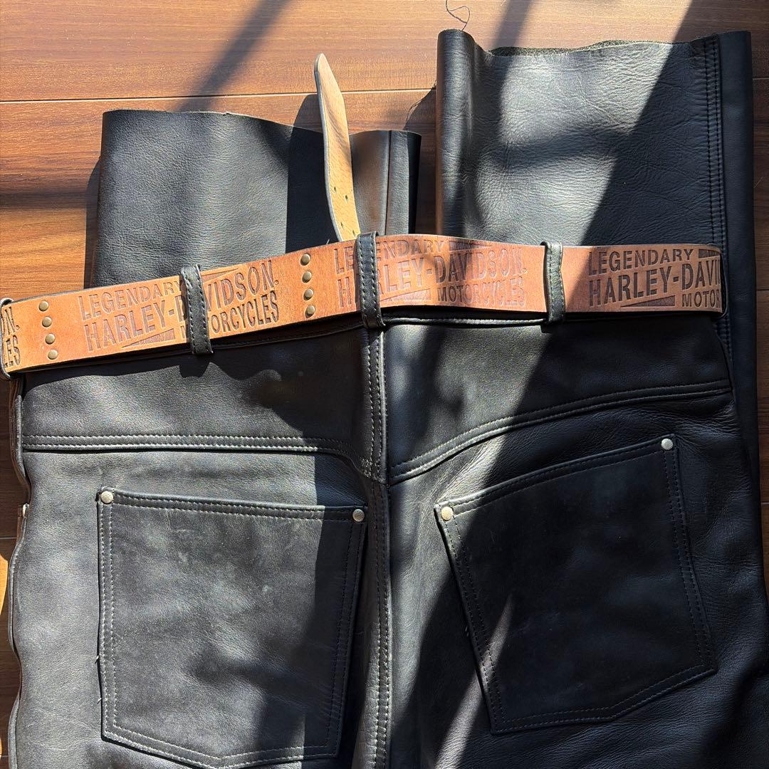 【専用】HARLEY-DAVIDSON レザーパンツ 黒 38