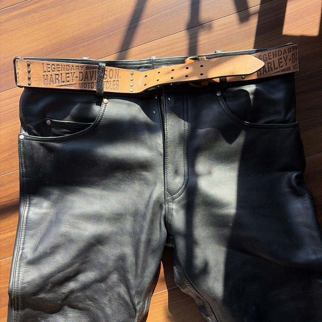 【専用】HARLEY-DAVIDSON レザーパンツ 黒 38