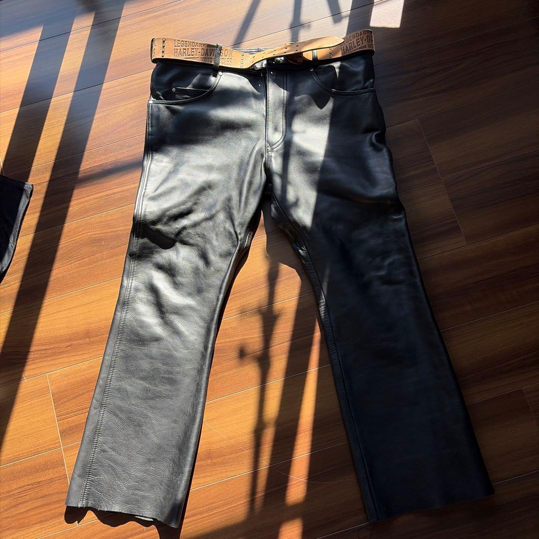 【専用】HARLEY-DAVIDSON レザーパンツ 黒 38