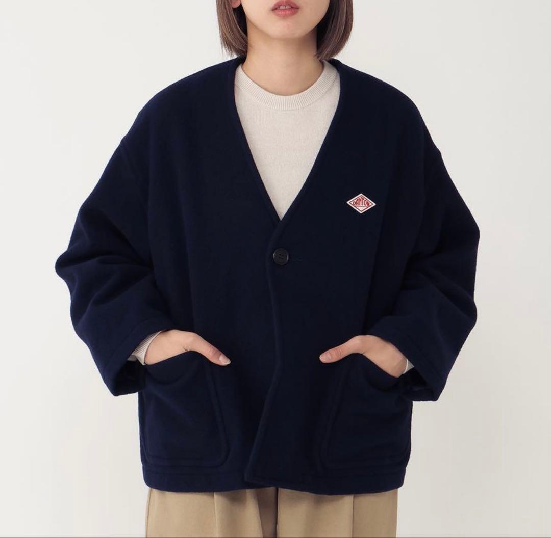 【DANTON】ダントン ウィメンズシングルウールパイルVネックジャケット