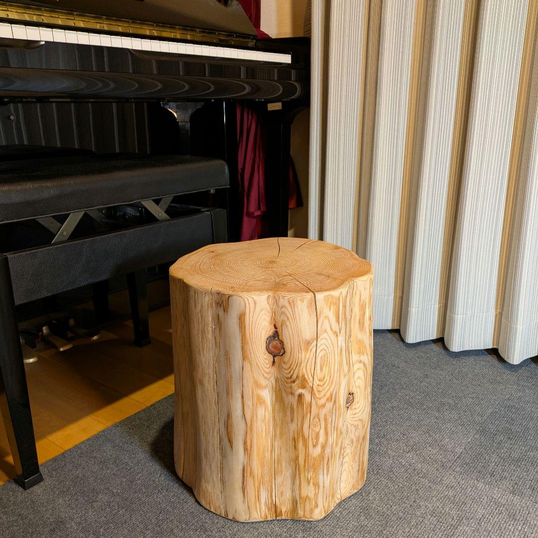 天然ヒバ　切り株　丸太　椅子　スツール　テーブル　高さ約38㎝