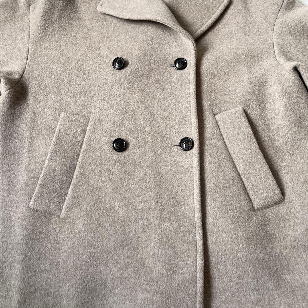 22AW ticca ティッカ ショートピーコート オーバーサイズ ベージュ F