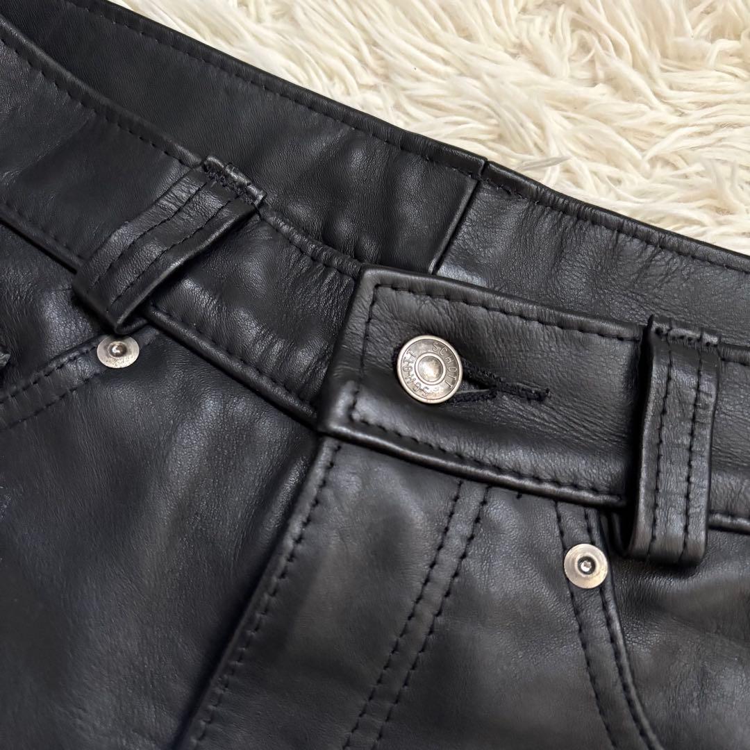 SCHOTT ショット　本革　レザーパンツ　革パン ブラック 30 USA製