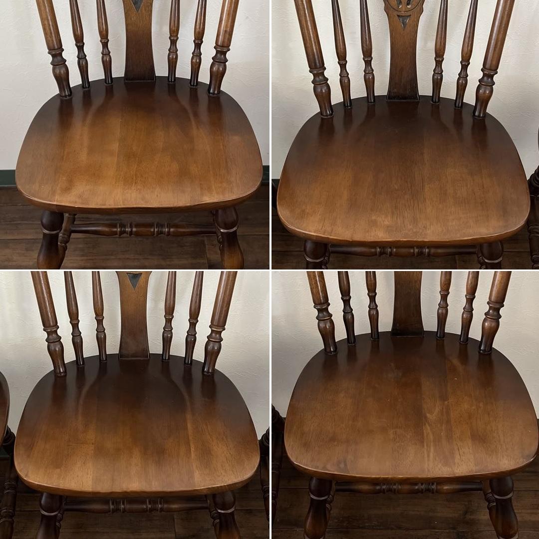 k788 飛騨産業 キツツキ ウィンザーチェア 4脚セット 和製ヴィンテージ