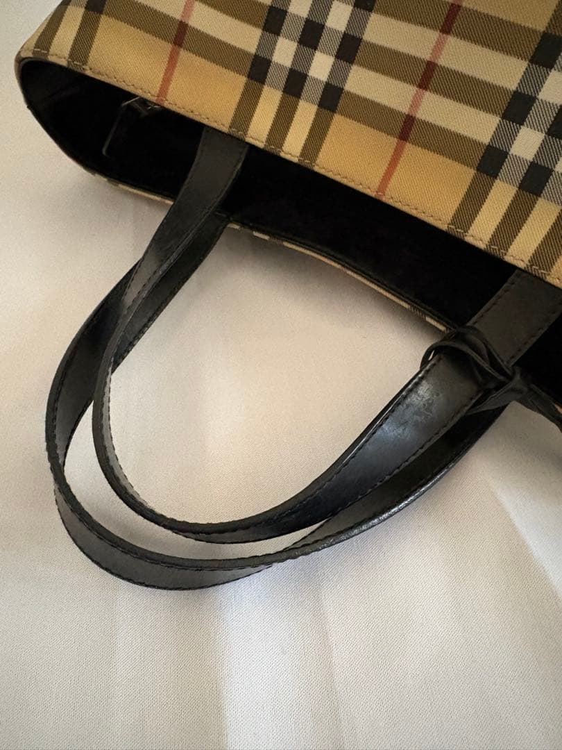 【BURBERRY LONDON】ノバチェック PVC ロゴ金具 底鋲