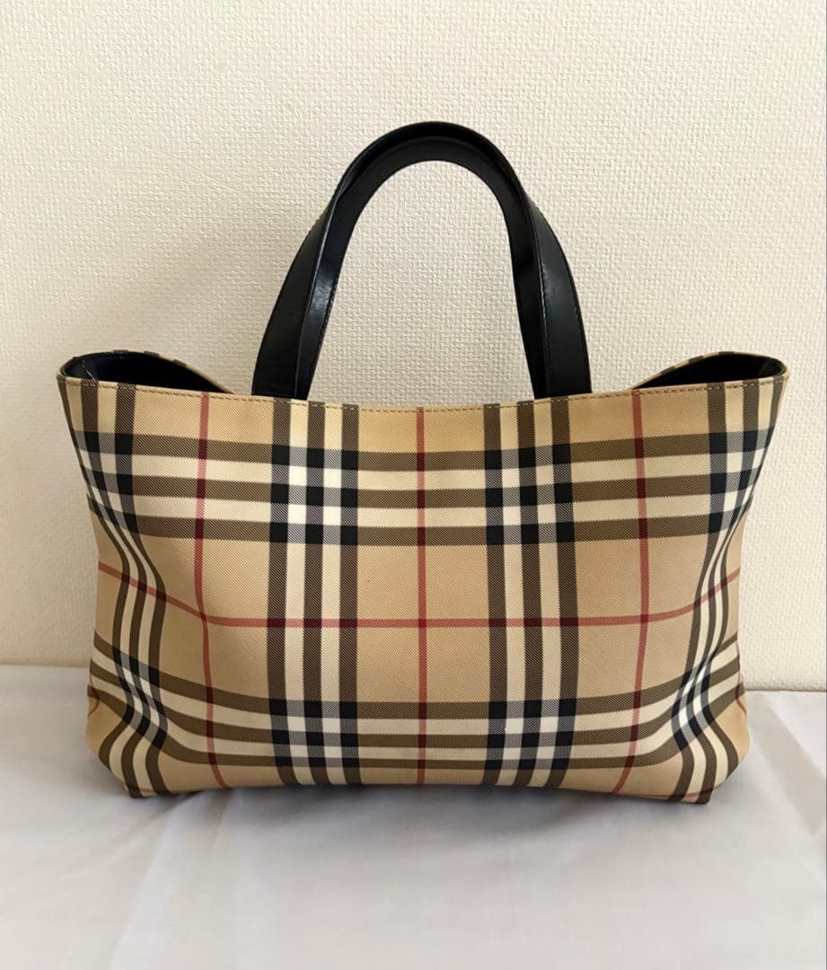 【BURBERRY LONDON】ノバチェック PVC ロゴ金具 底鋲