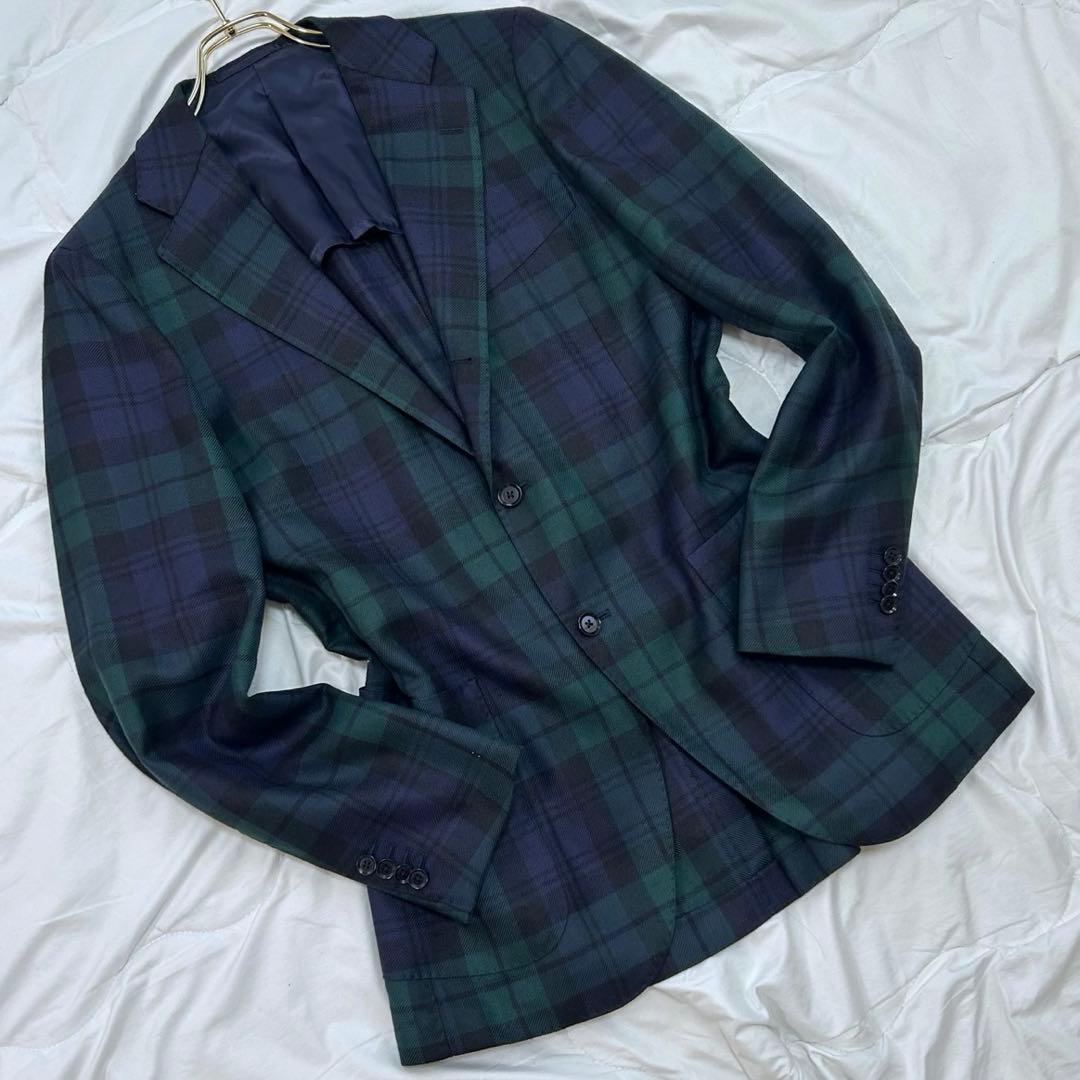 BEAMS F ビームスエフ チェック柄 テーラードジャケット 段返り 52