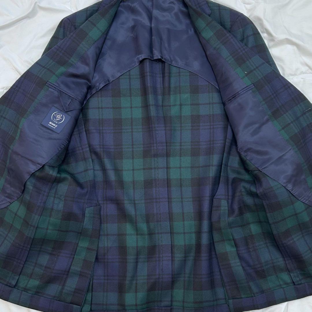 BEAMS F ビームスエフ チェック柄 テーラードジャケット 段返り 52