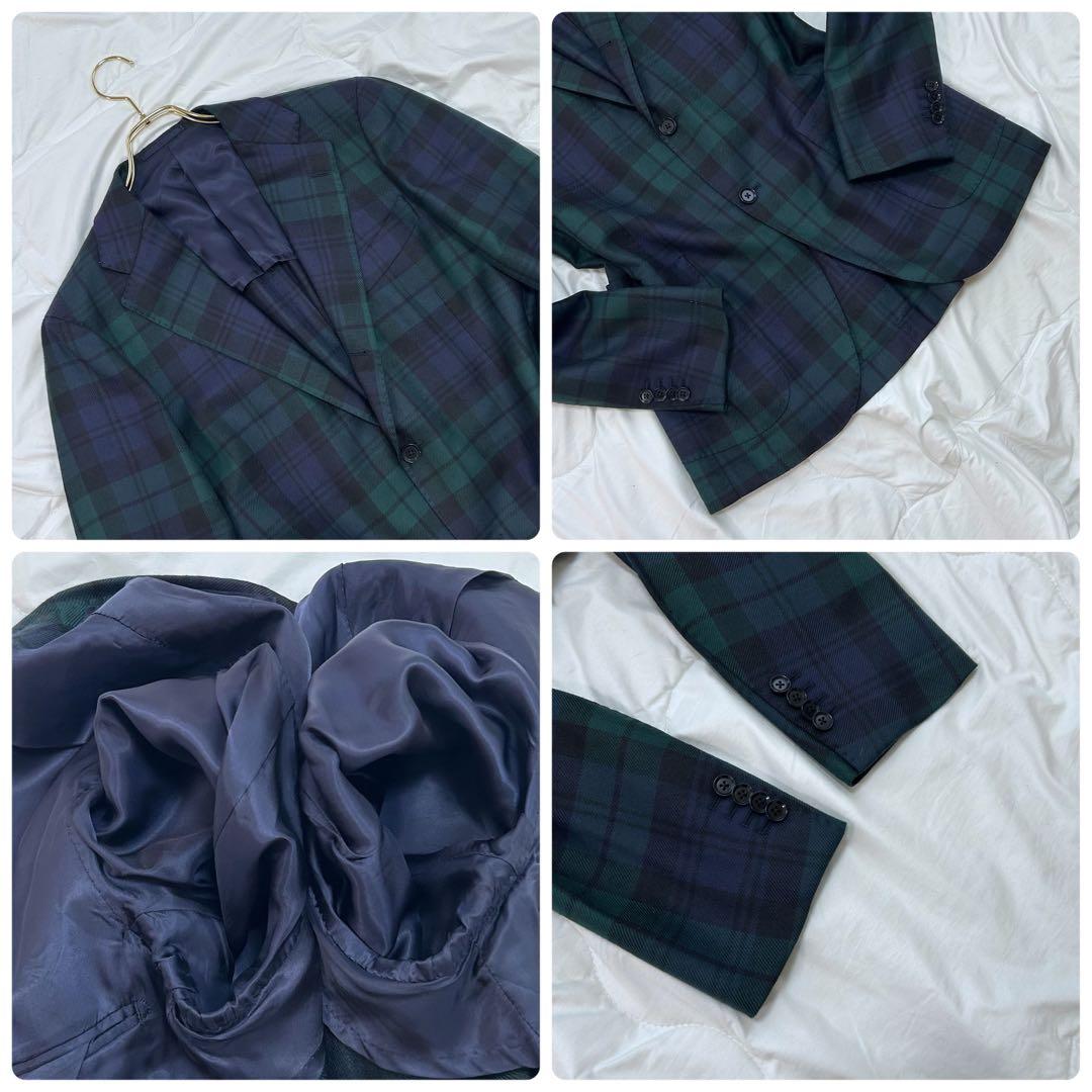 BEAMS F ビームスエフ チェック柄 テーラードジャケット 段返り 52