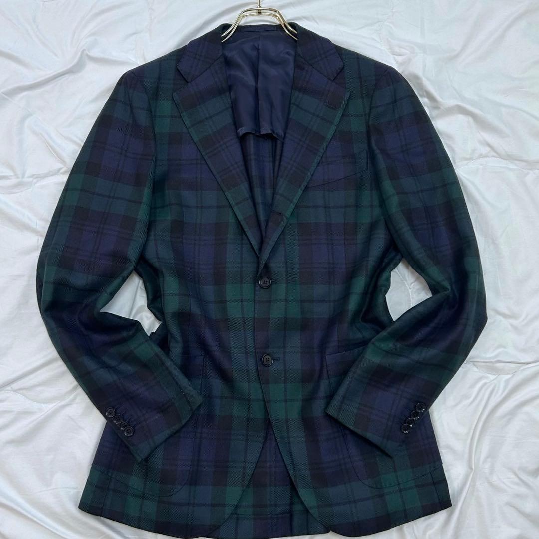 BEAMS F ビームスエフ チェック柄 テーラードジャケット 段返り 52