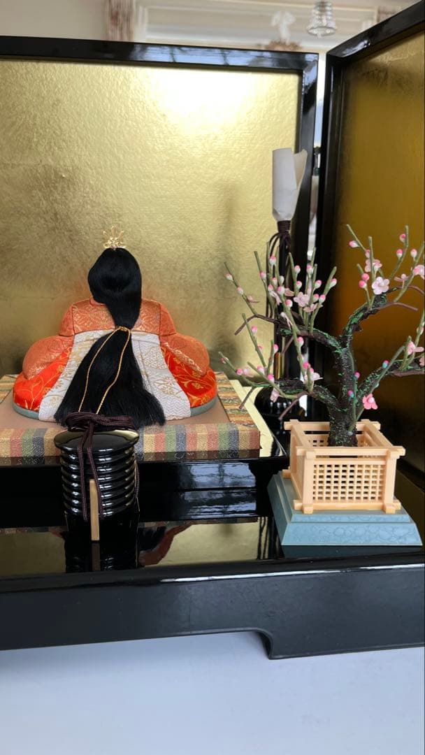 最終お値引き❗️伝統的雛人形・ひな人形・木目込・一秀作・葵雛・親王飾り・屏風台座