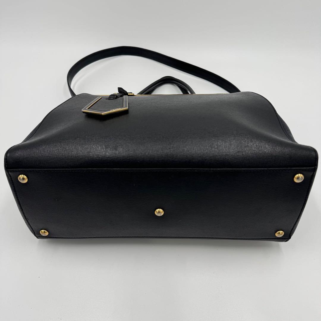 フェンディ トゥージュール レザー トート ショルダーバッグ ビジネスバッグ 黒