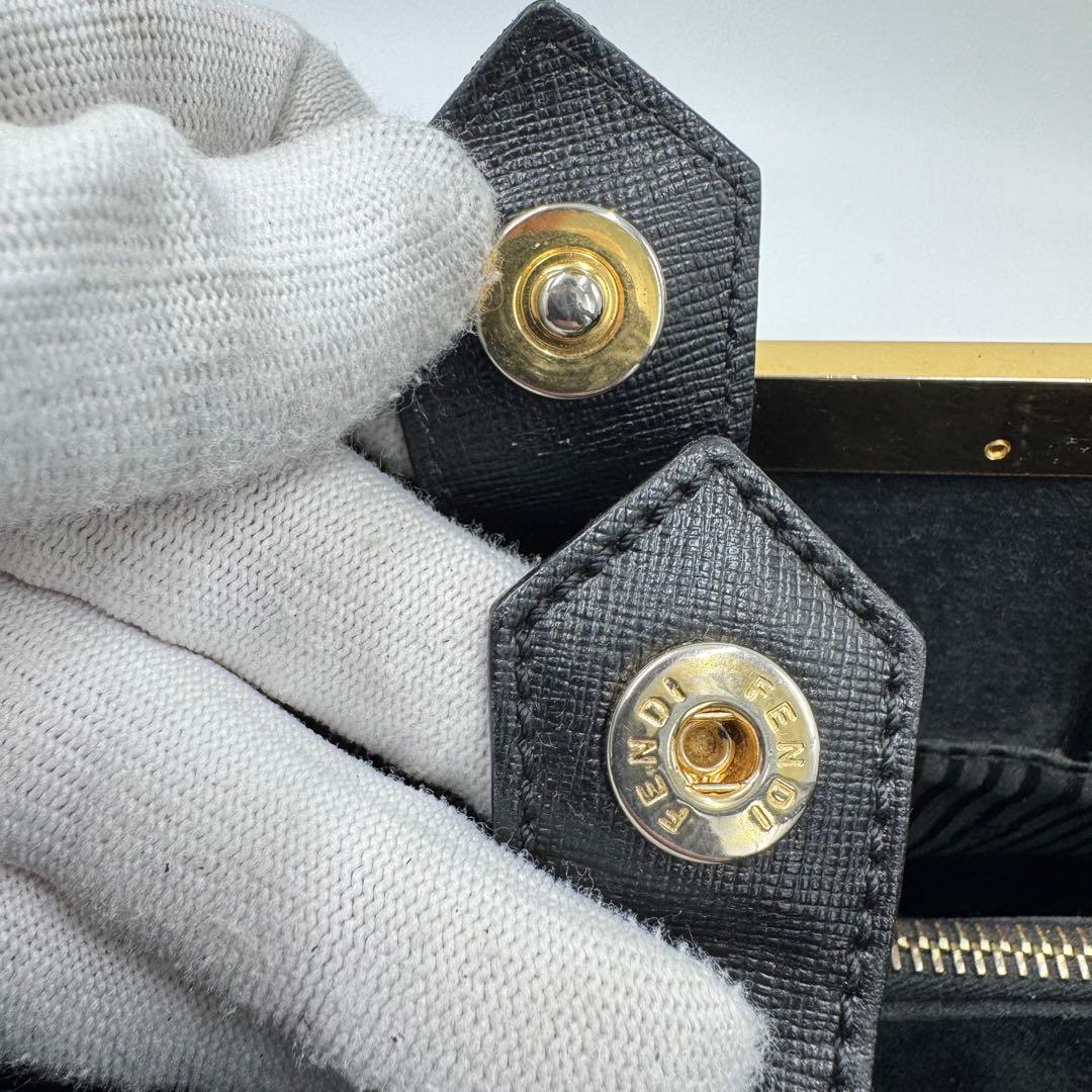 フェンディ トゥージュール レザー トート ショルダーバッグ ビジネスバッグ 黒