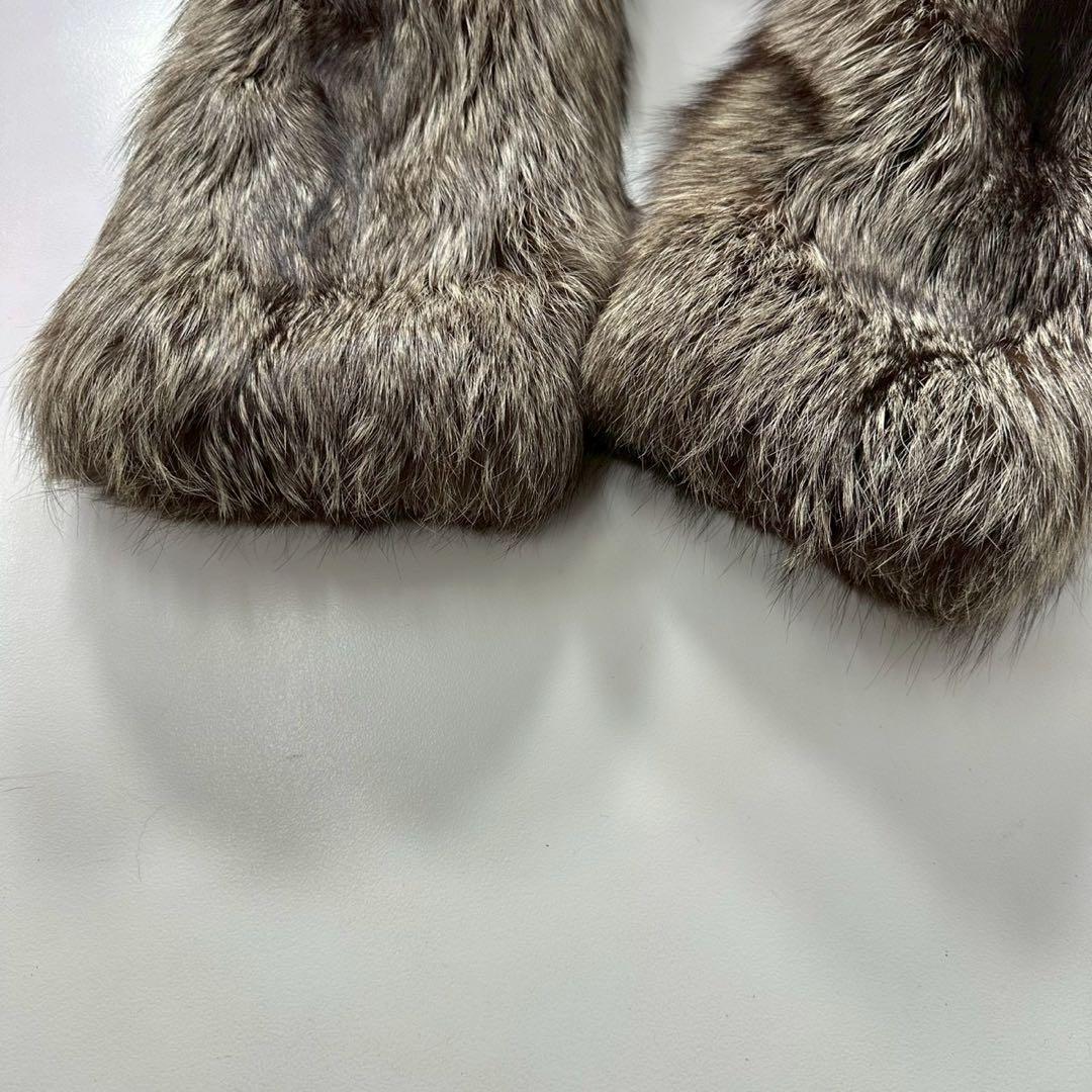 SAGA FOXフォックス ファーコート 毛皮 ボリューム◎ 銀狐