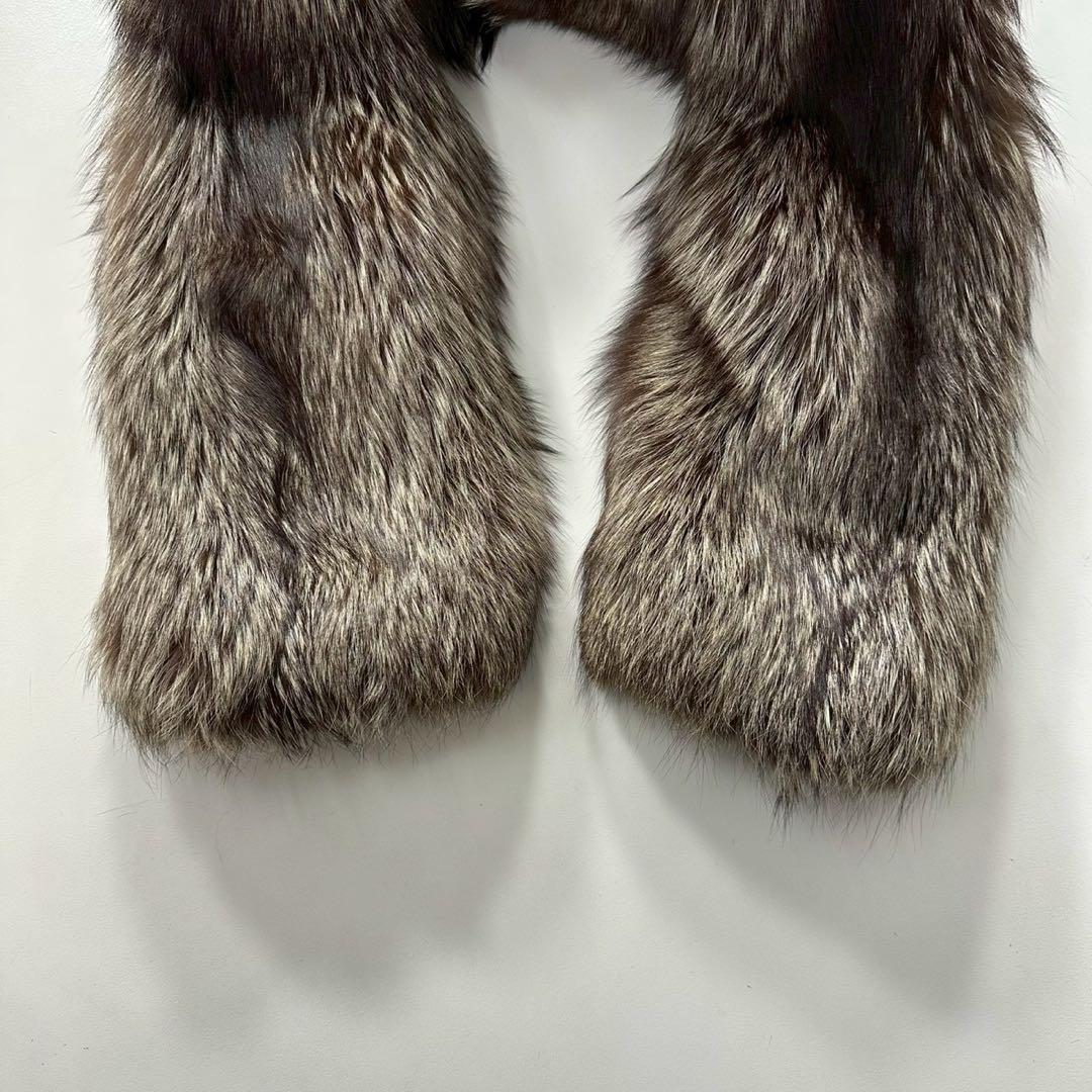 SAGA FOXフォックス ファーコート 毛皮 ボリューム◎ 銀狐