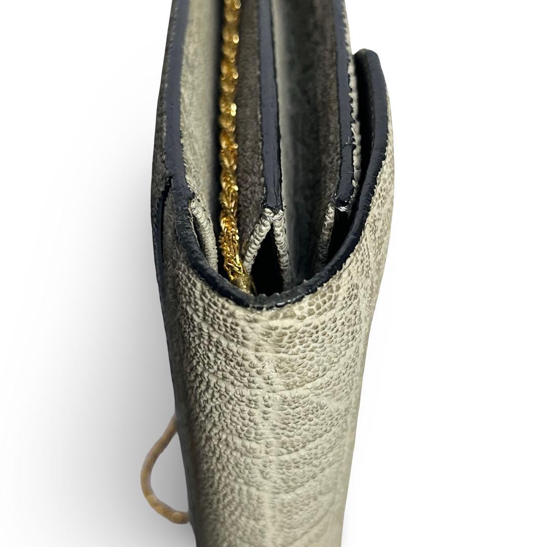 美品✨香鳥屋 エレファントレザー 象革 チェーンバッグ