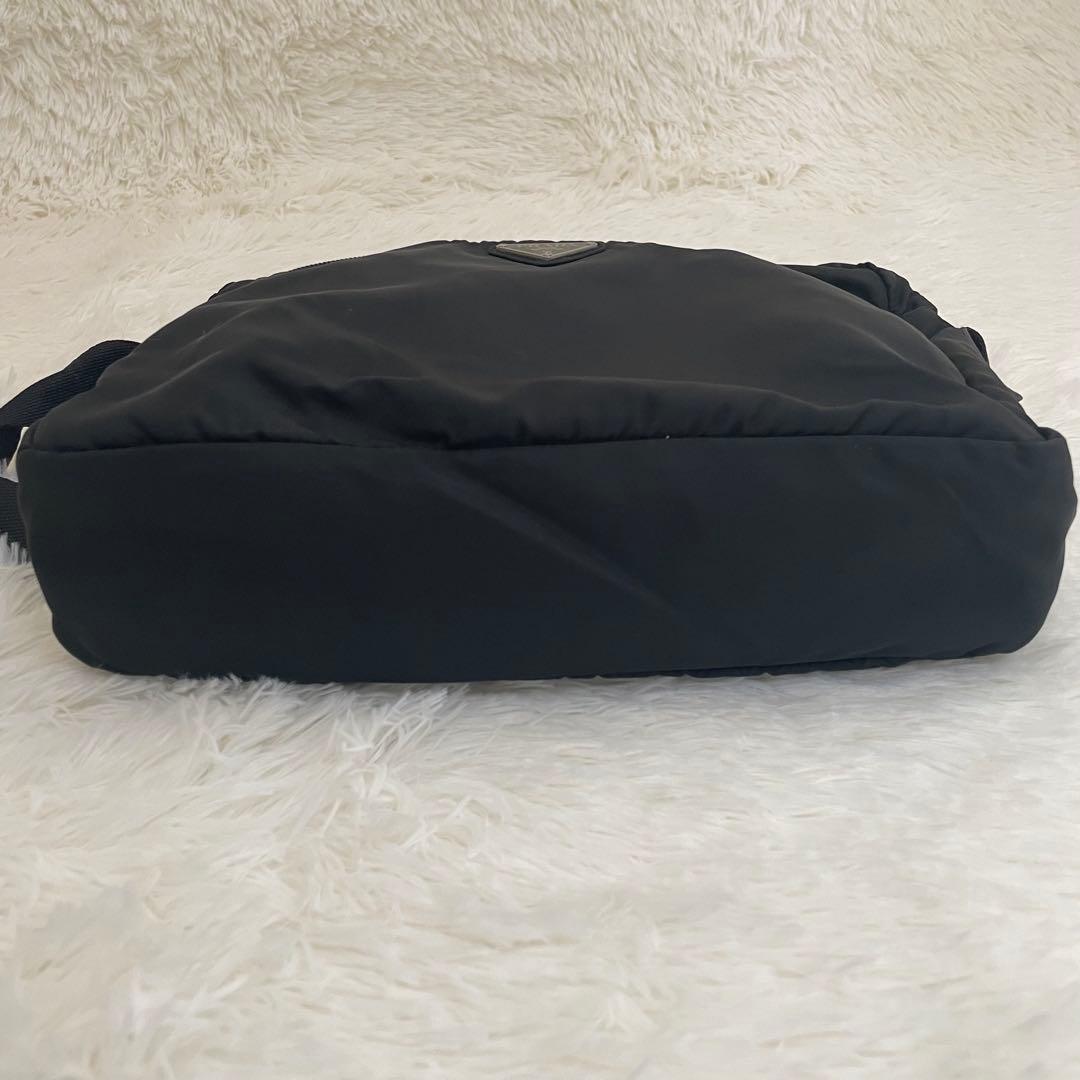 PRADA カメラバッグ テスートナイロン レザー ショルダーバッグ ブラック