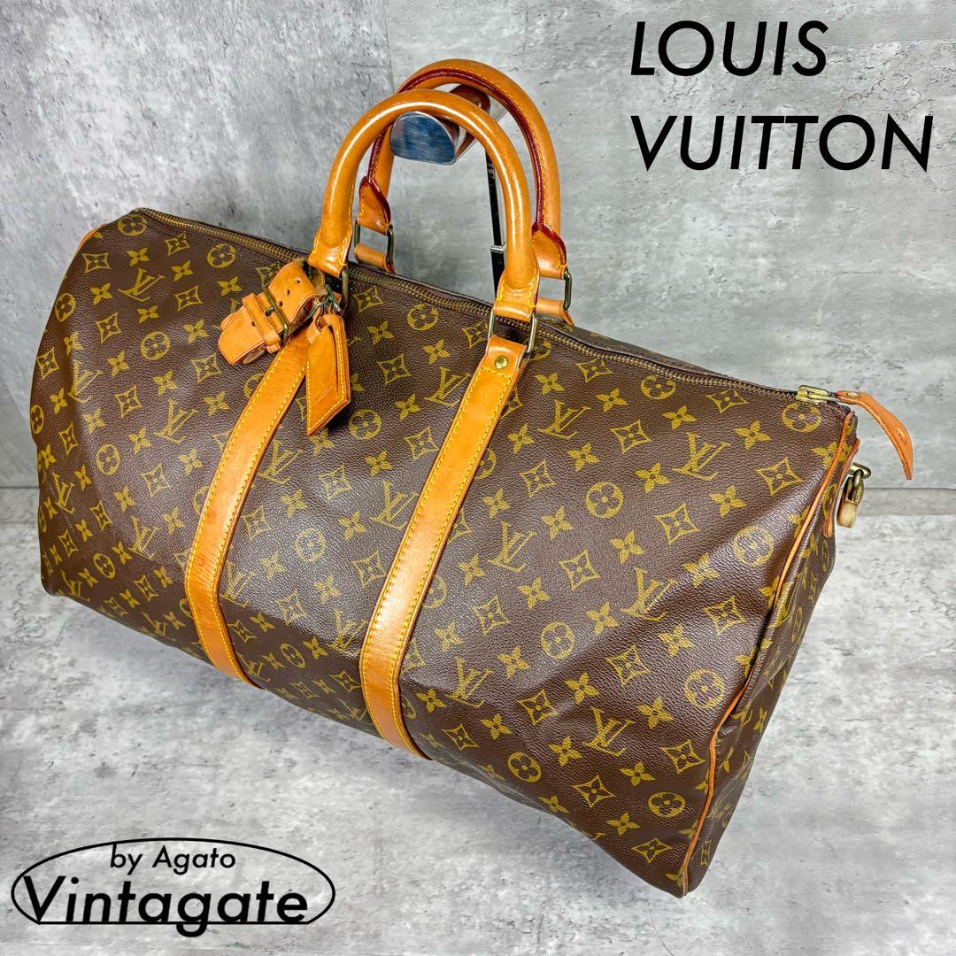 オールド ルイ ヴィトン 70年代 ヴィンテージ キーポル50 モノグラム