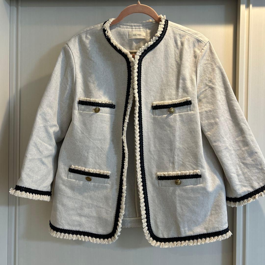 【kkkswd様】DES PRÉS コットンリネンハイカウントクロス ノーカラー