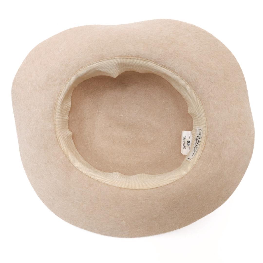 HERMES エルメス ハット 58 フランス製 ウール100％ 1006