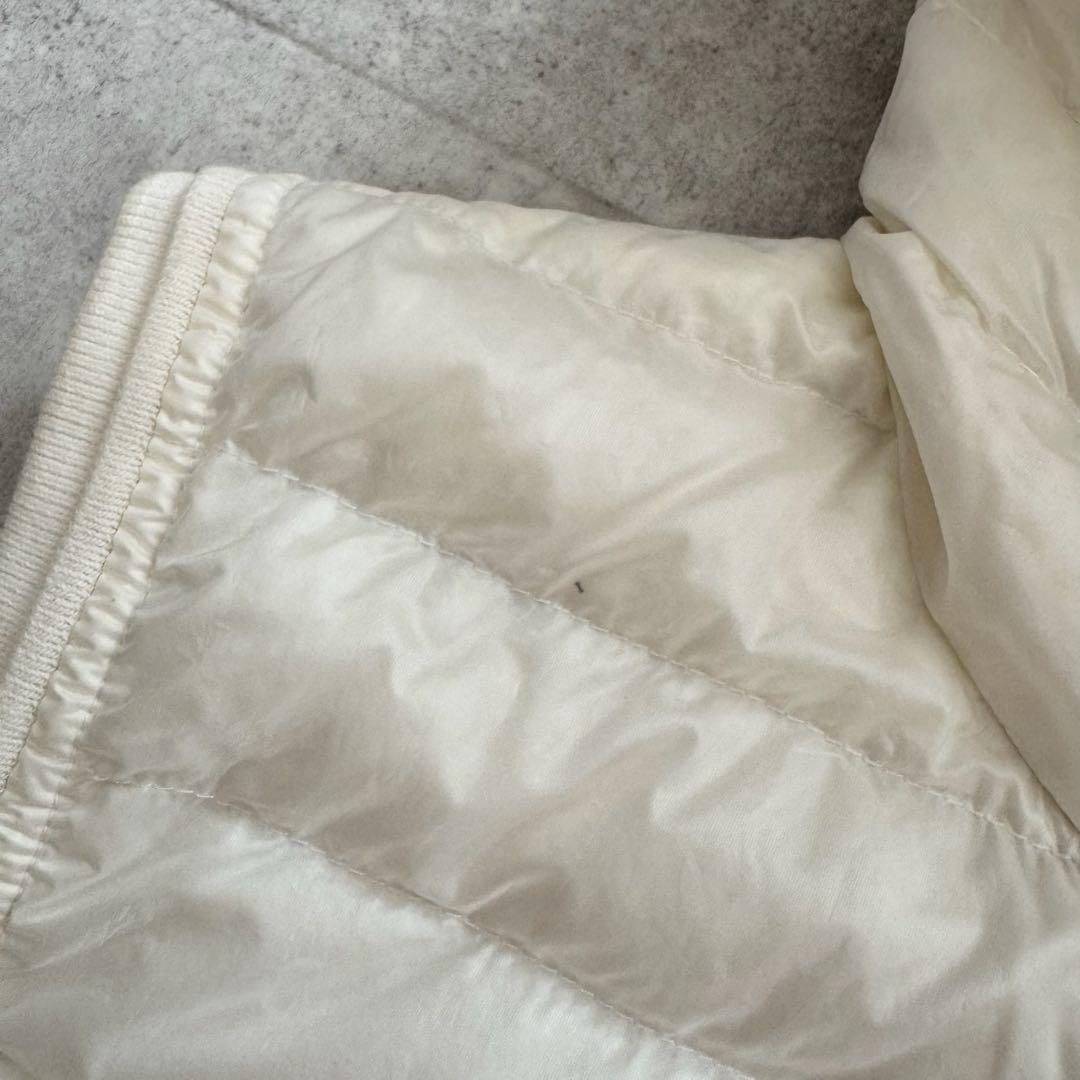 モンクレール　ダウンベスト　MAGLIA　ロゴワッペン　白　S　ニット切替