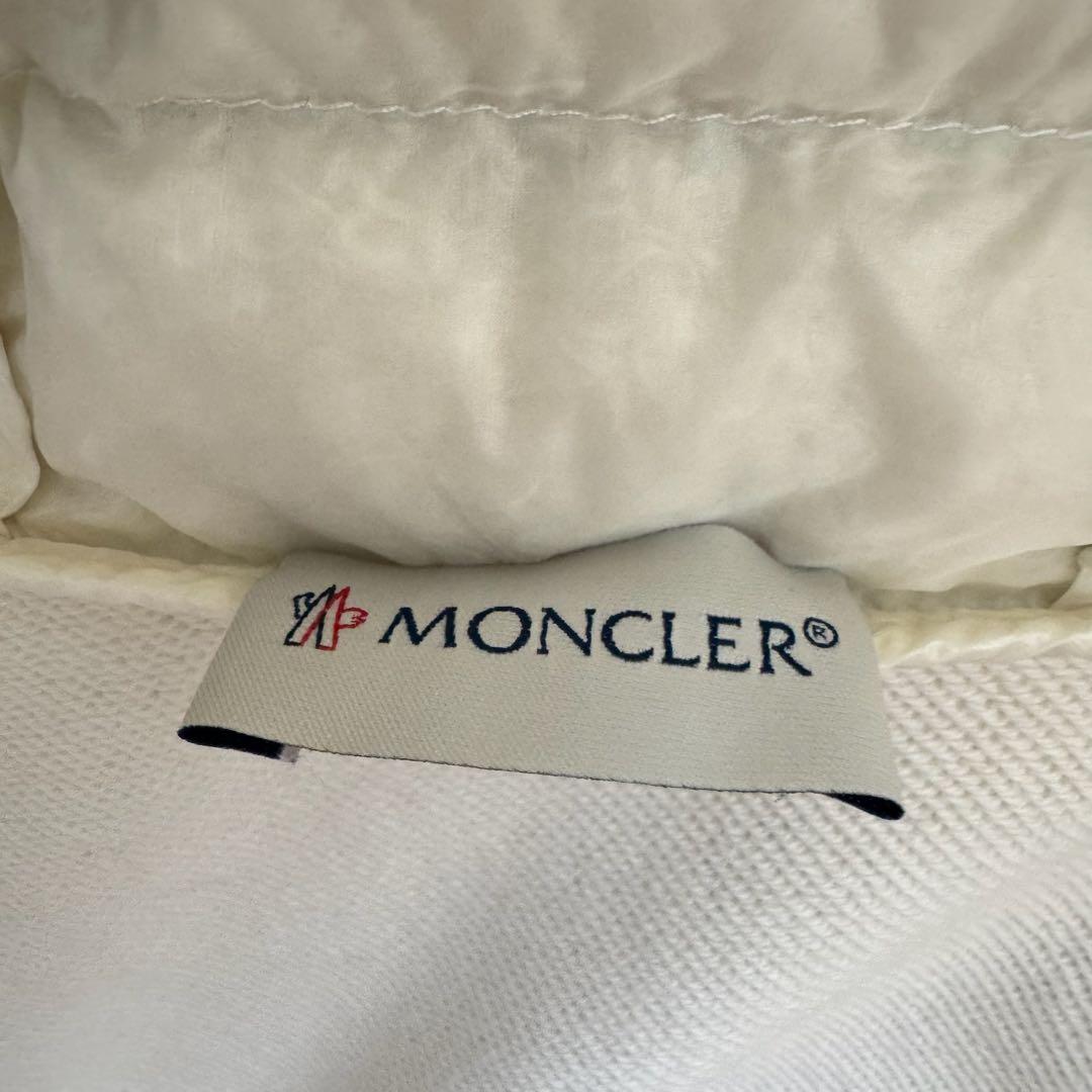 モンクレール　ダウンベスト　MAGLIA　ロゴワッペン　白　S　ニット切替
