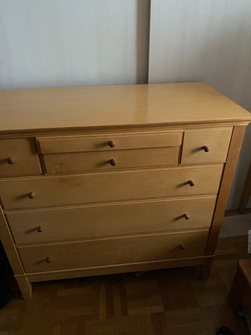 旭川家具メープル無垢材のチェスト