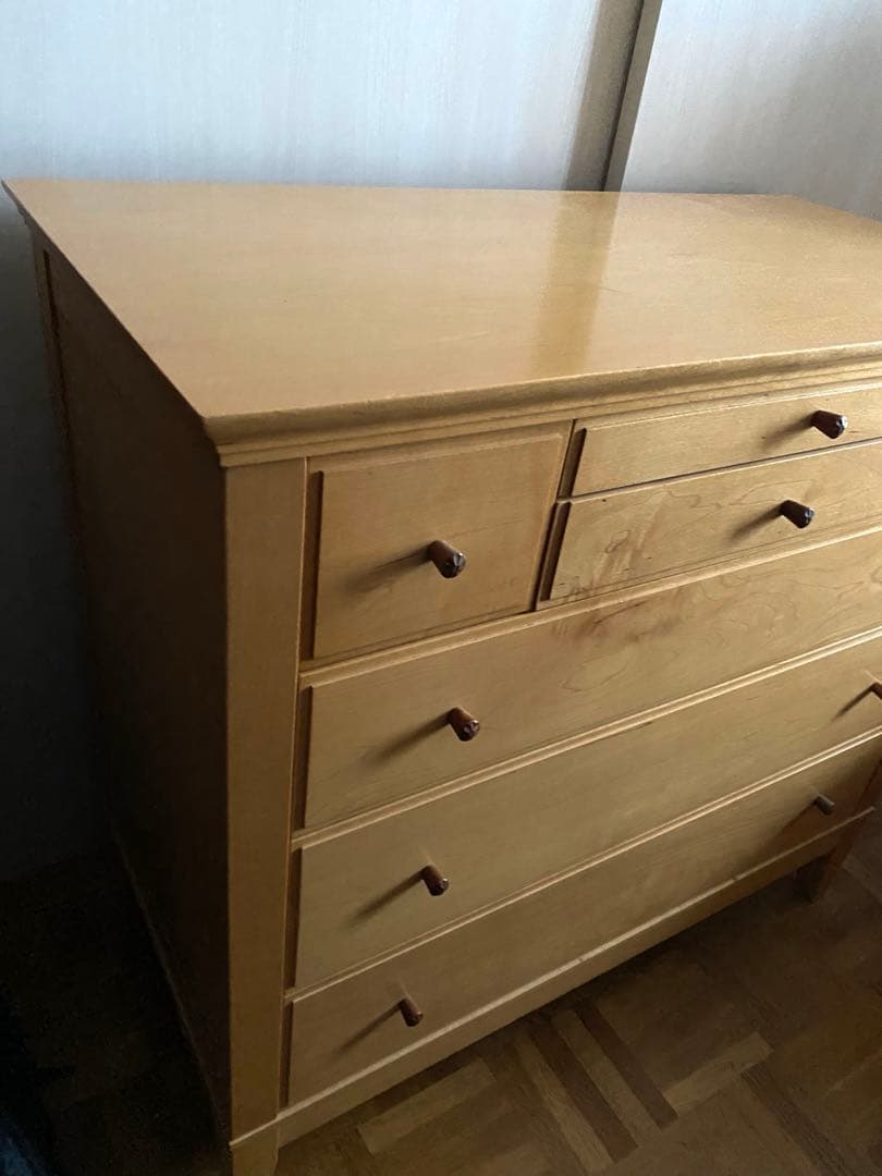 旭川家具メープル無垢材のチェスト