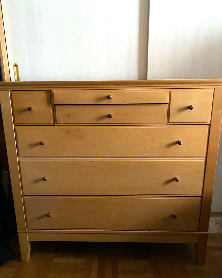 旭川家具メープル無垢材のチェスト