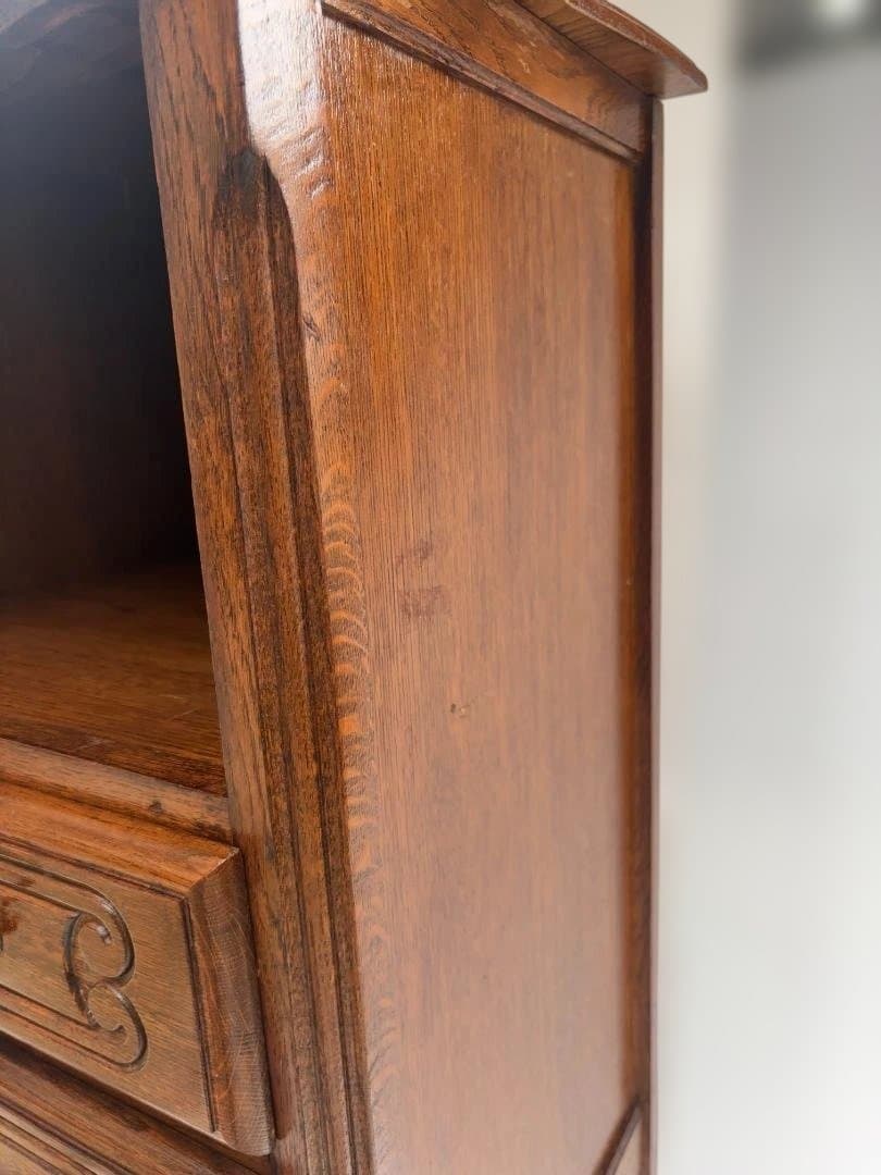 オーク材 3段引き出しナイトスタンド