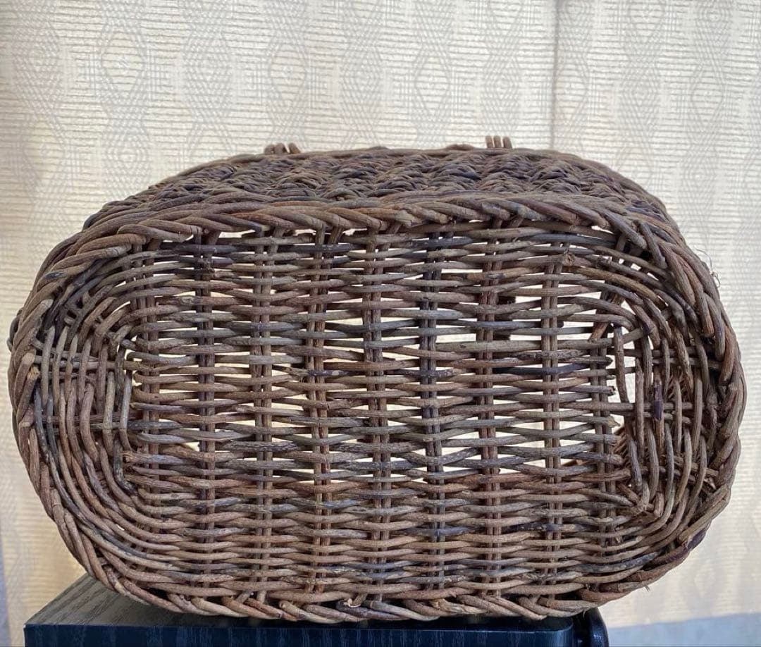 美品　国産　あけび　かごバック