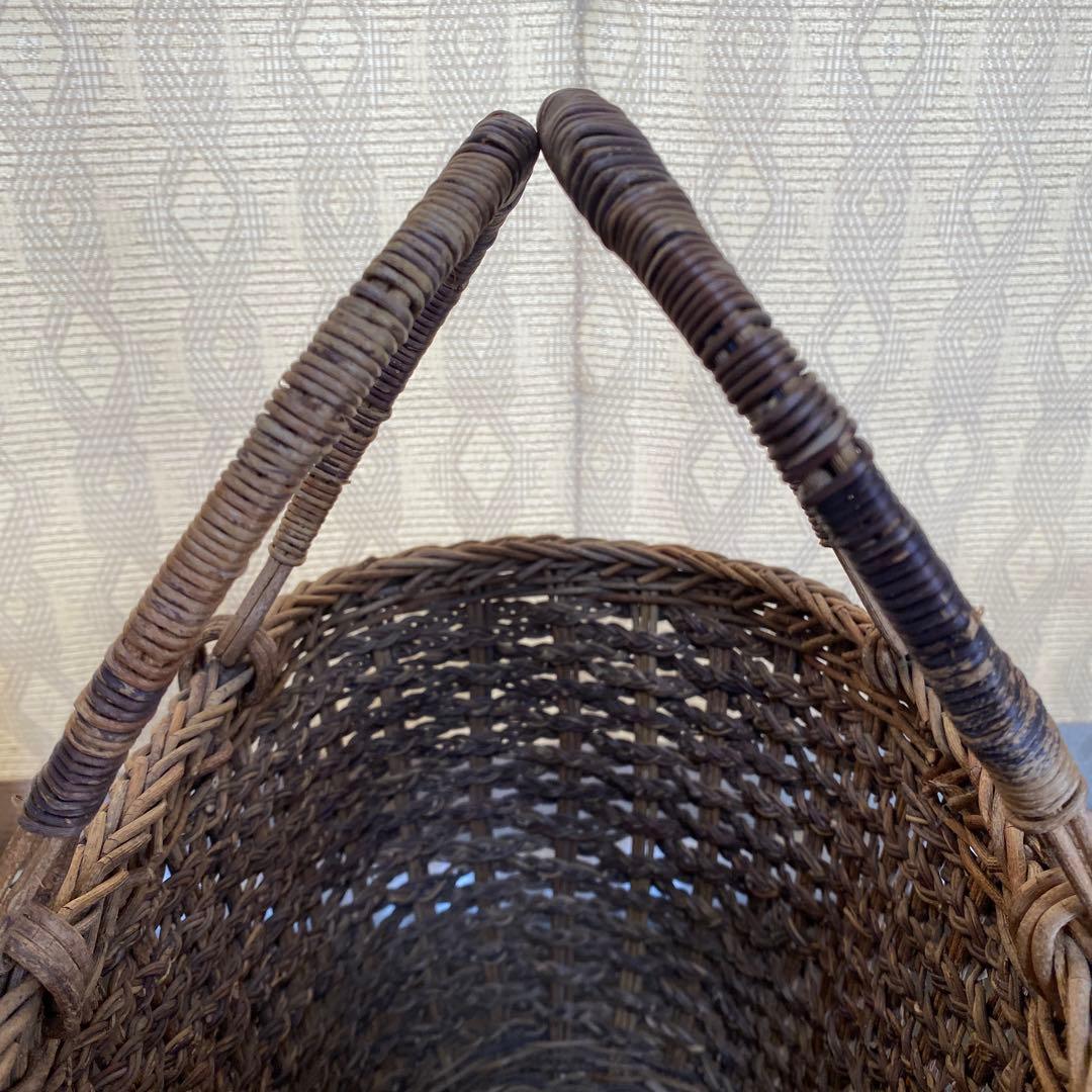 美品　国産　あけび　かごバック