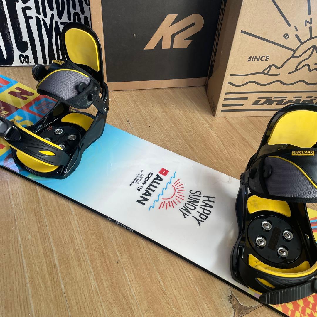 ALLIAN×NAKID　アライアン　バインディング付スノーボードセット