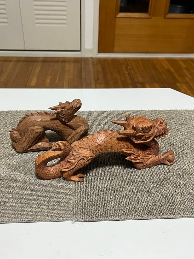 一位一刀彫 下谷高広 龍 置物 木彫り 伝統工芸 木彫 作家物 飛騨 高山一位