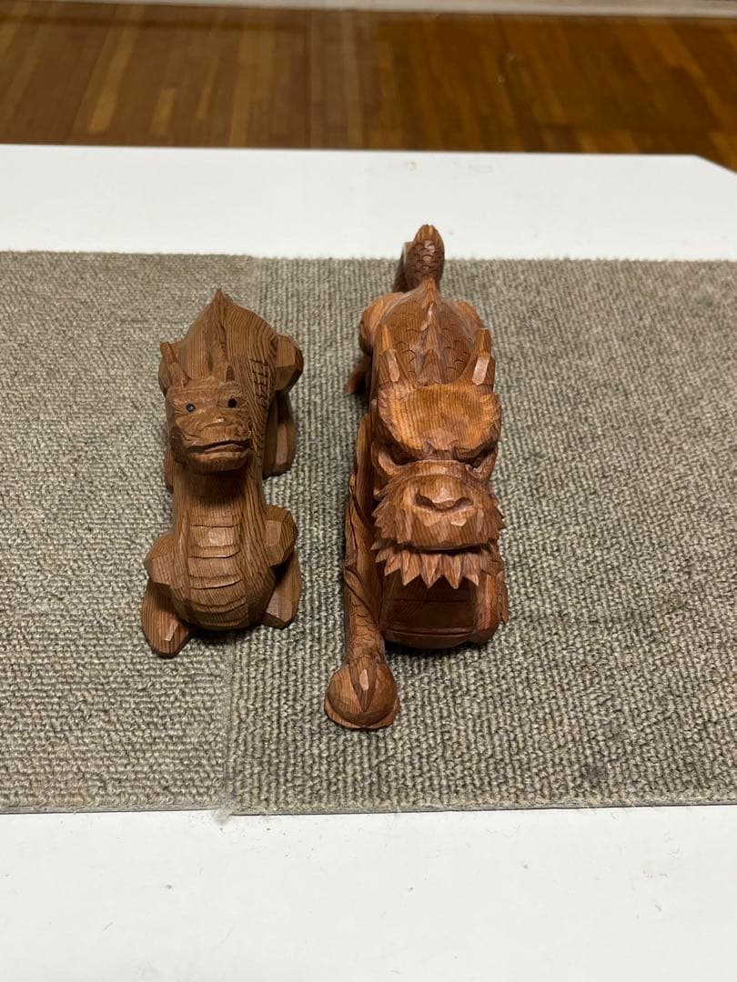 一位一刀彫 下谷高広 龍 置物 木彫り 伝統工芸 木彫 作家物 飛騨 高山一位