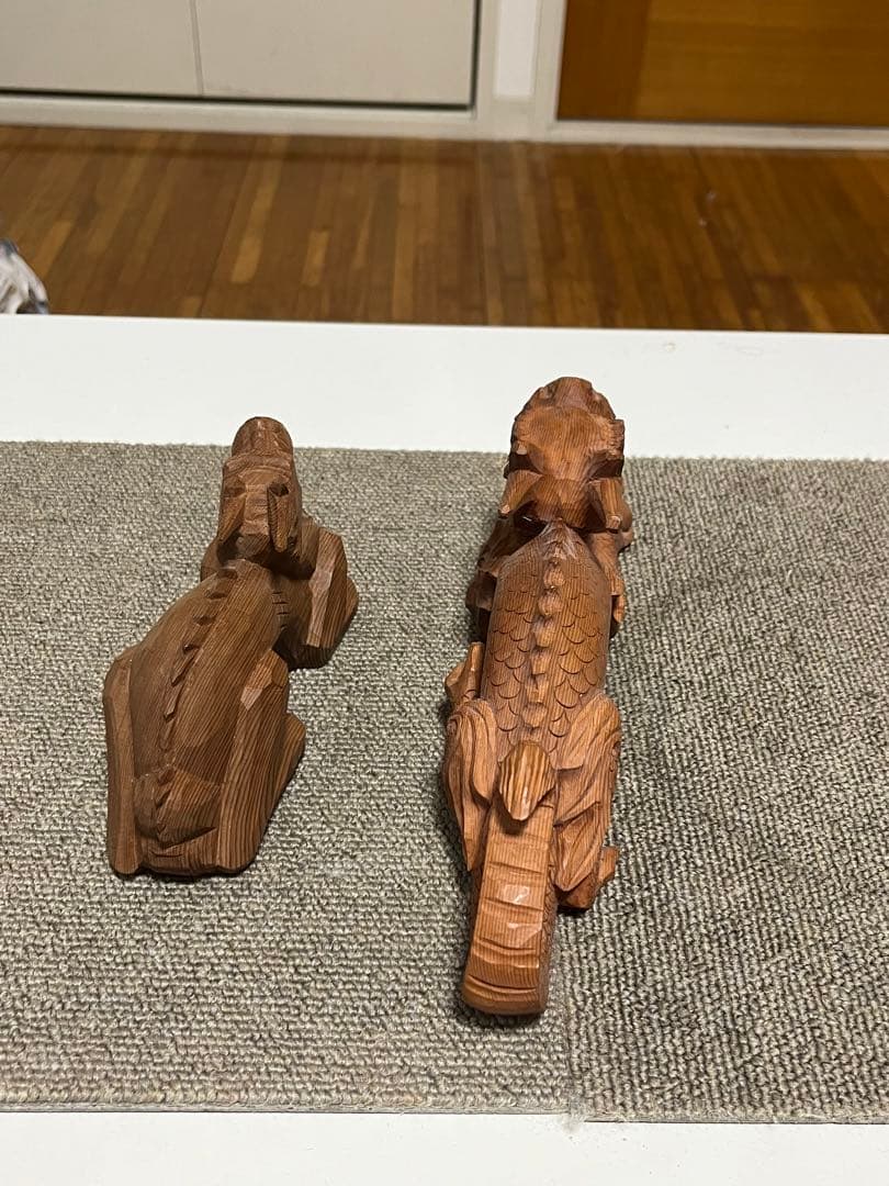 一位一刀彫 下谷高広 龍 置物 木彫り 伝統工芸 木彫 作家物 飛騨 高山一位