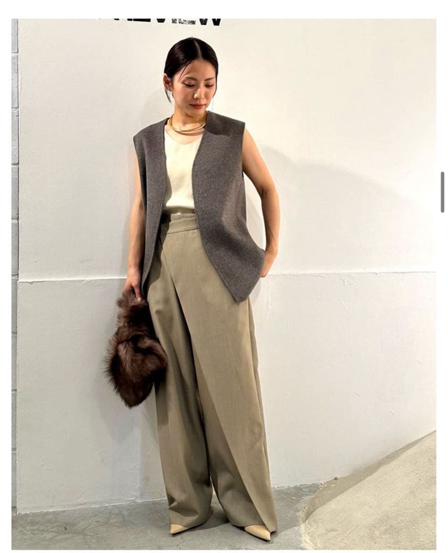 【1度着用、美品】Plage ハミルトン　ミニマル　ベスト　グレー　完売品