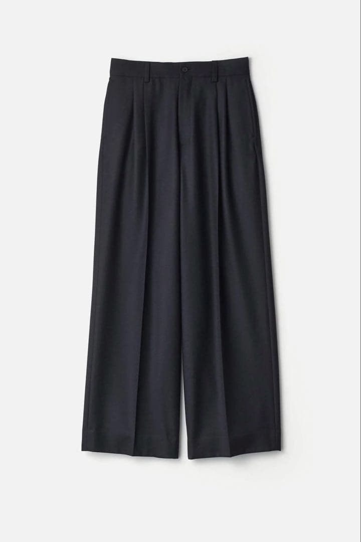 パンツ ssstein WOOL FLANNEL LONG WIDE TROUSERS