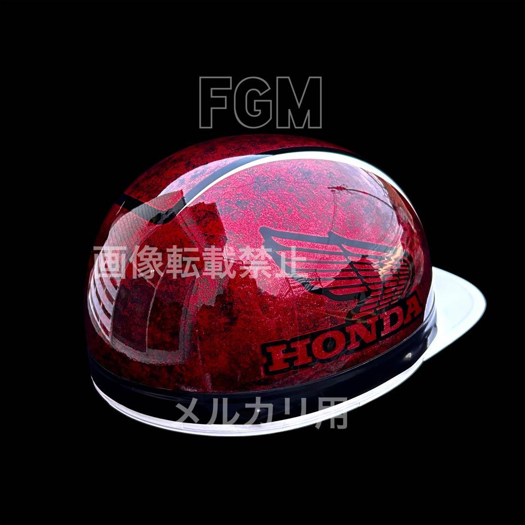 カスタムペイントヘルメット半キャップ　cbx400f2型ホンダ　コルク半　cb