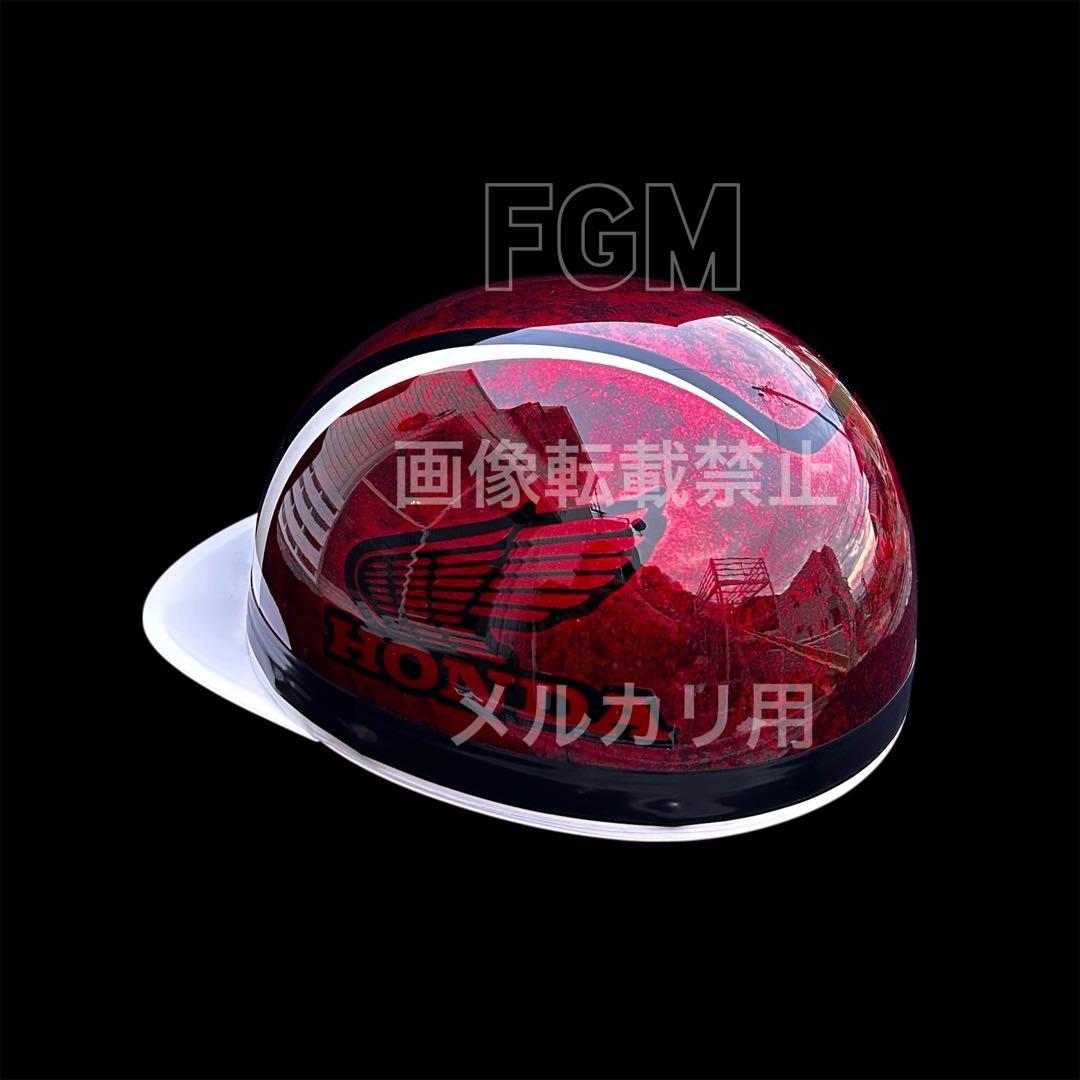 カスタムペイントヘルメット半キャップ　cbx400f2型ホンダ　コルク半　cb