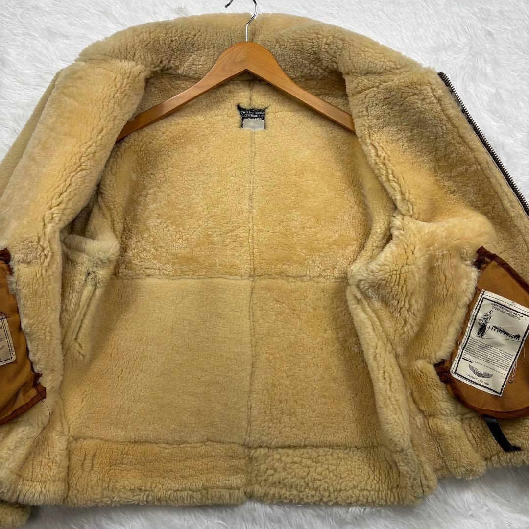✨美品/希少40✨アヴィレックス　B-3 リアルムートン　フライトジャケット