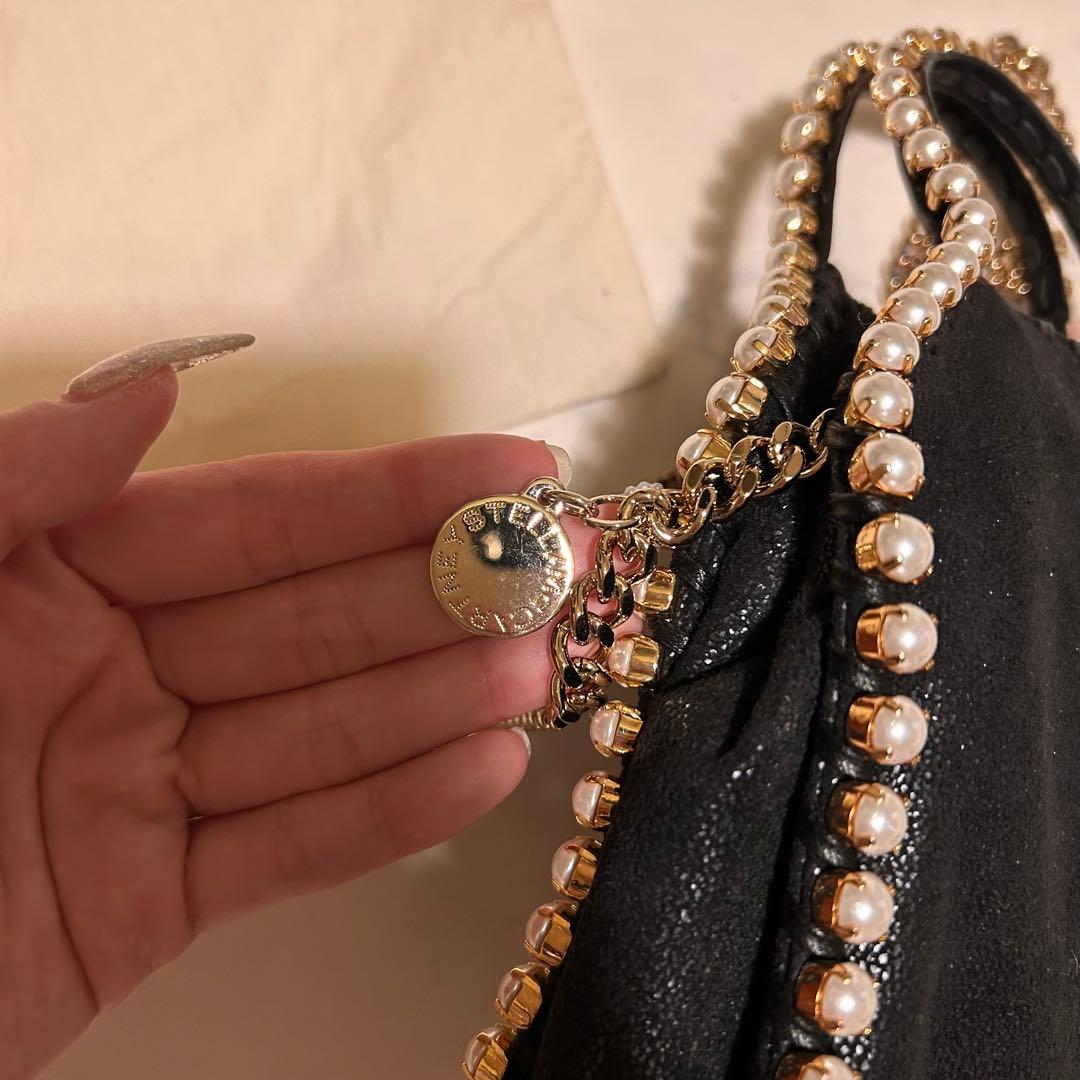 【新品】STELLA McCARTNEY ブラックパーティーバッグ　ファラベラ