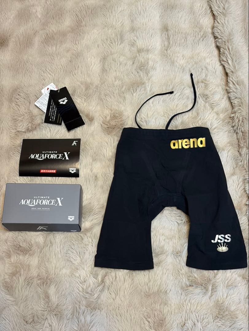 arena アルティメットアクアフォース X MF 競泳用水着 黒/青