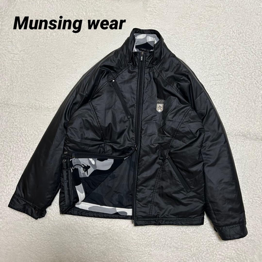 マンシングウェア グランドスラム ライナー付 中綿 ジャケット ブルゾン 黒 M