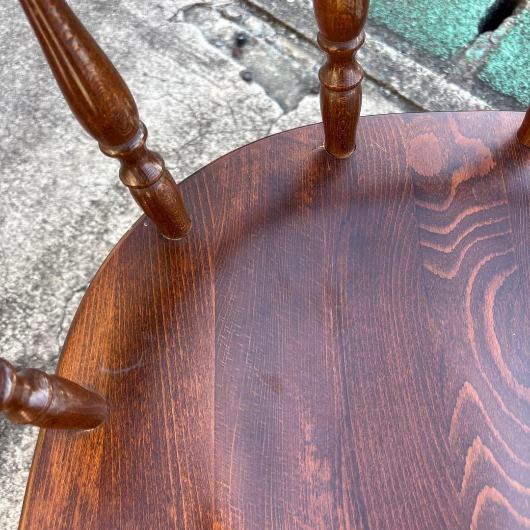 飛騨産業 キツツキ アームチェア 持ち手 ろくろ脚 ヴィンテージ③